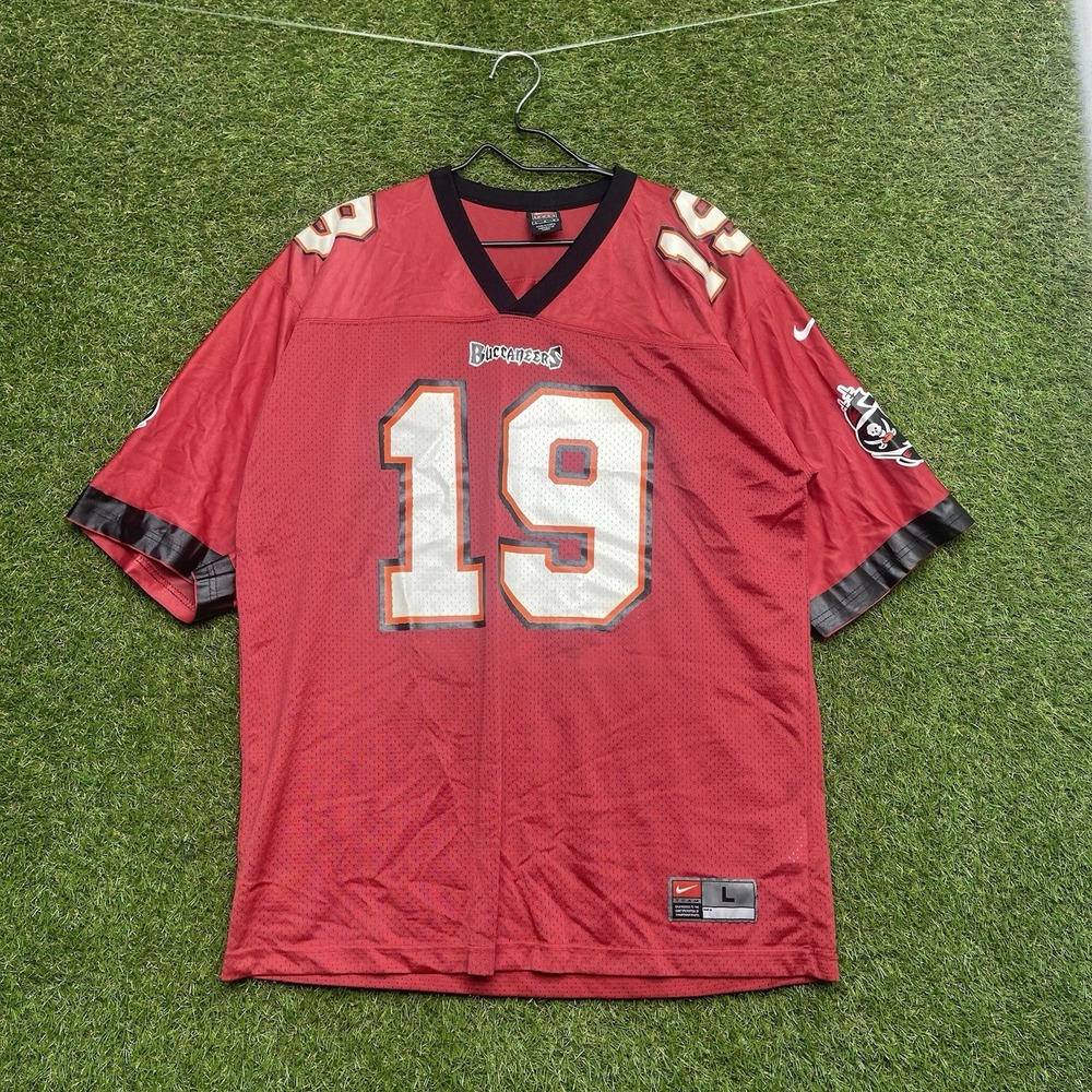 VTG Nike Tampa Bay Buccaneers Jersey Mens Large K Johnson #19 NFL Football
